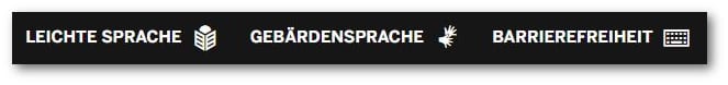 Das Menü oben auf der Internet-Seite Kurve kriegen