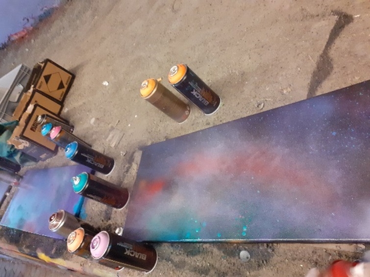 Graffiti-Workshop mit Jugendlichen